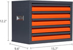 Drill Bit Dispenser Cabinet - 5 Drawers Drill Bit Organizer Cabinet | Drill Dispenser Organizer Cabinet Storage Size from 1/16" to 3/8" | Stackable Milling Cutter Storage Box for Drill Bit