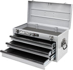 Boxo USA Hand Carry Tool Box 3-Drawer Heavy Duty Steel Toolbox with Lock System (Nardo Gray)