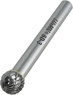 SD-3 Tungsten Carbide Burr Rotary File, Double Cut Ball Burs, 1pc by LU&MN