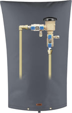 TOHONFOO Backflow Preventer Pipe Insulation Cover (5°F) - Irrigation Sprinkler Valve Insulated Pouch - Water Well Pump Cover - Sturdy 5 Layers for Winter Freeze Protection, 22" W x 34" H, Grey