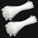 1000pcs Nylon Zip Ties, 3 Inch White Zip Cable Ties, Self Locking Cable Ties, 6/6 nylon, Heavy Duty, 50 lb tensile strength, for Indoor and Outdoor