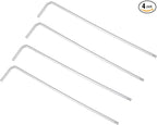 TOP-VIGOR 4Pcs 3/32" Ball End Hex Key Wrench, L Shaped Long Arm Allen Wrench for Household DIY, Professional Machine Repairing, CR-V