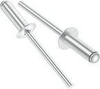 170pcs 5/32" x 1/2" Aluminum Blind Rivets, 4 x 12mm Pop Rivets,Rivets for Metal,Silver-(VG10105)