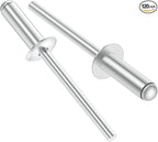 (120Pcs) 3/16" x3/4" Aluminum Blind Rivets, 4.8 x 19mm Pop Rivets,Rivets for Metal,Silver-(VG10111)
