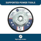 Benchmark Abrasives 4.5" x 5/8"-11 Premium High Density Jumbo Zirconia Type 29 Flap Discs 4 1/2 for Angle Grinder, Sanding Discs, Finishing - Grinding Wheels 4 1/2 Inch (10 Pack) - 60 Grit