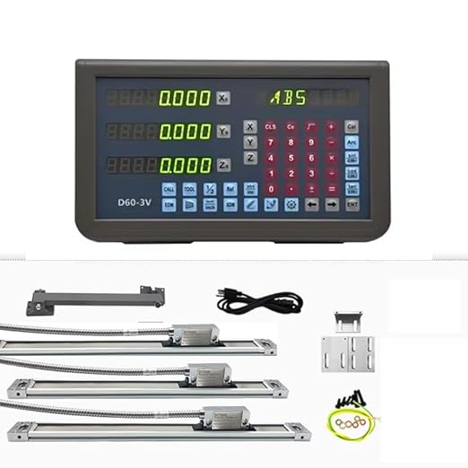 3 Axis Digital Readout DRO Control with IP67 Magnetic Scale Encoder 26"x30"x12" Travel Length 5um for Mill Milling Machine