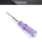 Fielect Voltage Tester Voltage Detector Pen Circuit Tester Tool Slotted Screwdriver Test Pencil JR-168 AC/DC 100-500V Purple Clear 1pcs