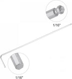 TOP-VIGOR 2Pcs 1/16" Ball End Hex Key Wrench, L Shaped Long Arm Allen Wrench for Household DIY, Professional Machine Repairing, CR-V