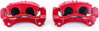 Power Stop Front S4950 Pair of High-Temp Red Powder Coated Calipers For Chevrolet Equinox 2005-2006, Pontiac Torrent 2006, Saturn Vue 2004-2007 [Model Specific]