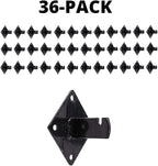 KINGDOM SOLUTIONS 36-Pack Black Gridwall Panel Mount Brackets – Heavy-Duty Wall Brackets for Gridwall, Slatgrid, or Trellis Panel Mounting – Durable Display Hardware for Store or Garage
