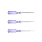 Fielect 3pcs Voltage Tester Voltage Detector Pen Circuit Tester Tool Flat-Blade Slotted Screwdriver Test Pen JRDB-936 AC/DC 100-500V Purple Clear