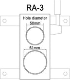 KAKA INDUSTRIAL Pipe and Tube Notcher Manual for 1-1/2 in, 2 in Inside Diameter, Heavy Duty High Precision Light Weight RA-3
