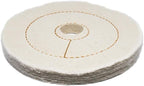 Benchmark Abrasives 6" Cotton Cushion Sewn Buffing Polishing Wheel for Bench Grinder with 1/4" Mandrel, for Polishing Finishing Smoothing on Aluminum, Stainless Steel (Cotton Cushion)