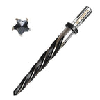 3/8” Bridge Construction Reamer Drill Bit, M2 HSS Taper Chucking Reamer for Steel Alloy Metal Wood Plastic, 3/8" Non-Slip Shank, 5-Spiral Flutes Car Reamer, to Align or Enlarge Holes, 10mm