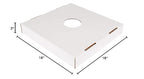 AVIDITI 40 or 50 Gallon Corrugated Cardboard Trash Can and Recycling Bin Lids with Hole (10-Pack) 18"L x 18"W x 3"H, White, Reusable and Disposable Garbage Lid for Parties and Outdoor Events
