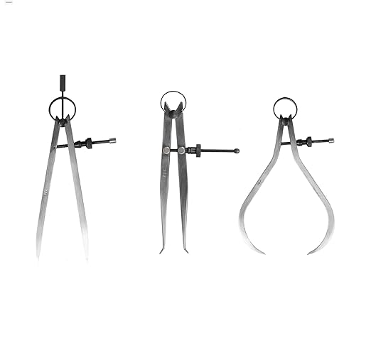 PEC Tools Outside Spring Caliper, Quick Nut, Caliper Measuring Tool, Suitable for Woodworking Lathe Projects (6 inches)