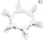 Backdrop Spring Clamps 6 Pack Large Heavy Duty Photography Backdrop 4" Clips for Background Backdrops Stand, Woodworking, Home Improvement (White)
