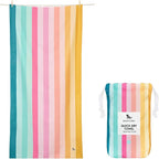 Dock & Bay Beach Towel - Quick Dry, Sand Free - Compact, Lightweight - 100% Recycled - Includes Bag - Rainbow Shores - Set of 6 - Extra Large (200x90cm, 78x35)