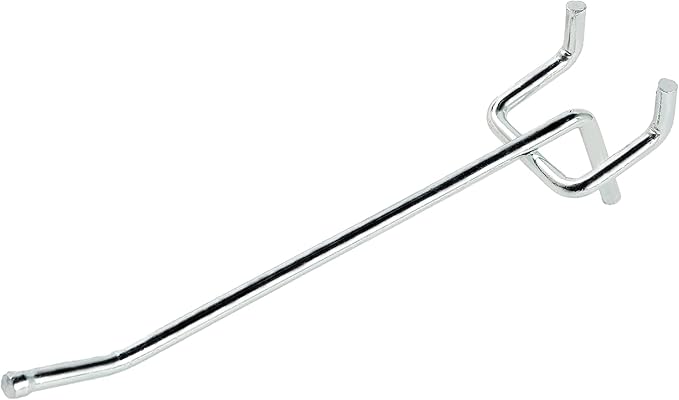 Pegboard Hooks,50-Pack,4 Inch L Shape Small Galvanized Pegboard Hooks Suitable for 1/8 and 1/4 inch pegboard,Metal Pegboard Hooks for Garage,Office,Kitchen,Store