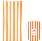 Dock & Bay Beach Towel - Quick Dry, Sand Free - Compact, Lightweight - 100% Recycled - Includes Bag - Cabana - Ipanema Orange - Extra Large (200x90cm, 78x35)
