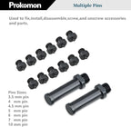 Prokomon Variable Cylinder Spanner Wrench Set; 15Pc Adjustable with Variable Spanner Wrench Pins