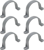 2 Inch 6pcs PVC Pipe Straps Reliable 2-Hole Plastic Conduit Clamps for Secure and Organized Mounting of PVC Pipes Conduits, and Cables UL Certified for Safety