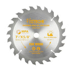 Hoteche 7-1/4-Inch Circular Saw Blade for Wood 24-Tooth Tungsten Carbide-Tipped Blade High-Performance Professioal Saw Blade for Circular Saws and Miter Saws, Rhombus Hole Size 5/8-inch