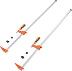 VEVOR Bar Clamps for Woodworking, 2-Pack 36" Clamp, Quick-Change F Clamp with 600 lbs Load Limit, 2.5" Throat Depth, Cast Iron and Carbon Steel, Wood Clamps for Woodworking Metal Working