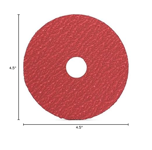 BHA Ceramic Resin Fiber Sanding and Grinding Discs, 4.5” x 7/8”, 80 Grit - 25 Pack