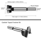 ASNOMY 3/4" Inch Carbide Forstner Drill Bit, Carbide Tipped Forstner Bit for Hard Wood, Wood Drilling Hole Saw Set Woodworking Hinge Cutter Tool Kits for Wood Plastic Plywood