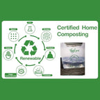 (Medium Size) OrangeBio Certified Home Compostable Shopping Bags, 500 Ct, 10" x 6" x 20", Medium, Hold 20 lbs, Thank You, Grocery, Take Out, T Shirt, To-go bags for Retail, Restaurant