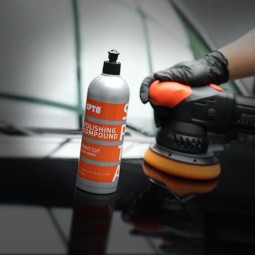 SPTA Polishing Compound Car Scratch & Swirl Remover Rubbing Compound & Finishing Polish Buffing Compound Swirl Remover for Cars Automotive Paint Correction (16.91 oz)