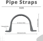 2 Inch 6pcs PVC Pipe Straps Reliable 2-Hole Plastic Conduit Clamps for Secure and Organized Mounting of PVC Pipes Conduits, and Cables UL Certified for Safety