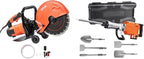 VEVOR Electric Concrete Saw, 12 in, 1800 W Motor Circular Saw Cutter with Max. 4.5 in & Demolition Jack Hammer, MAX 2200W Electric Jackhammer Heavy Duty, 1350 BPM