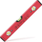 BETHEL Torpedo Level, 16" Magnetic Torpedo Spirit Level Tool with 3 Vials, 45°/90°/180°Degrees, Aluminum Shockproof Bubble Level, High Visibility Red Durable Measuring Leveler