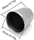 LGEGE 30PCs Silver toned Vintage DIY Crafts Metal Sewing Thimbles, Sewing Thimble (Size (Approx):19mm x 18mm)