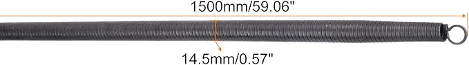 MECCANIXITY Spring Tube Bender OD 14.5mm/0.57" Steel Spring Pipe Bending Tubes 1500mm/59.06" Long for 1/2" PVC Pipe(ID 16mm) in Home Renovations,Electrician Wiring Bending(insert-pipe use)