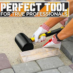 16 Oz Rubber Mallet Hammer - Rubber Hammer Mallet with Durable and Ergonomic Handle, Anti-Vibrating Design For Efficient Work - Good for DIY, Woodworking, Flooring, Camping and More
