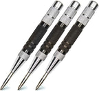 ALLY Tools Super Strong 3 PC SET of 6 Inch Heavy Duty Automatic Center Punch, Perfect Automatic Center Punch for Metal, Wood, Plastic, Glass, and Marble – Features Spring Loaded Center Punch Design