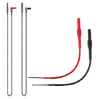 Flexible Spoon Back Probe, 4PCS Multimeter Leads Kit Silicon Flexible Test Back Probe Pins Test Wire Kit Power Probes Compatible with 4mm Banana Plug for Wire Piercing Car Repairing Electrical Testing