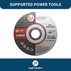 Benchmark Abrasives Grinder Cut Off Wheels 4 1/2 Inch Aluminum Oxide Thin Type 1 Angle Grinder Cutting Disc for Aluminum, Copper - with 7/8" Arbor Hole, Fast Grinder Cutting Wheel - 50 Pack