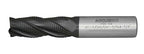 Accusize Industrial Tools 1/2'' Fine Tooth M42 8% Cobalt Tialn Roughing End Mill, 1/2'' Shk Dia, 1-1/4'' Flute Length, 3-1/4'' Oal, 4 Flute, 1104-0012