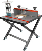 O'SKOOL Quick Convertible and Foldable Benchtop Trim Router Table with Insert Plate Kit