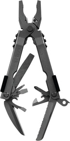 Gerber Gear Multi-Plier 600 Blunt Nose Multitool with 14 Tools - Includes Knife, Pliers, Nylon Sheath & More - Made in USA - Black Tool
