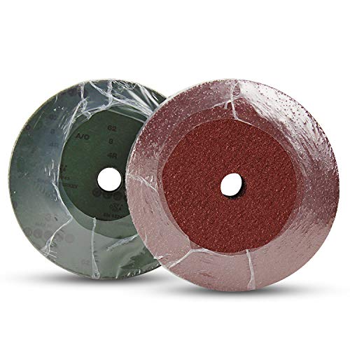 BHA Aluminum Oxide Resin Fiber Sanding and Grinding Discs, 7” x 7/8” Arbor Hole, 24 Grit - 25 Pack