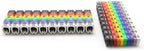 Walfront Digital Number Tube Wire Number Label Tube Cable Marker Wire Numbering Marker Colorful Cable Straps Coded Clip on Plastic Cable(150PCS KCM-1.5MM 1.5square)
