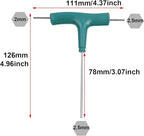Antrader T-Handle Hex Key Wrench, 3-Way Allen Key Wrench Set Metric with Plastic Handle for Home Repair (2.5mm/2.5mm/2mm)