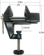Mini Bench Vise Small Table Clamp Hobby Craft Repair Tool (Clamping Range: 0-2inch)