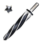 DKIBBITH 1-1/8" Bridge Construction Reamer Drill Bit, M2 HSS Taper Chucking Reamer for Steel Alloy Metal Wood Plastic, 1/2" Non-Slip Shank, 5-Spiral Flutes Car Reamer, to Align or Enlarge Holes, 28mm