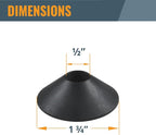 POWERTEC 72148 10pc Router Template Bushing Guides Set 5/16 to 1 Inch Fits Porter Cable Router Sub Bases & Dia 5-3/4" Trim Router Base Plate, Centering Pin and Cone, Perfect for Precision Woodworking